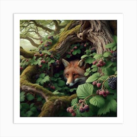 Fox In The Forest 2 Art Print