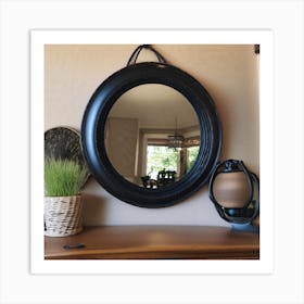 Round Mirror Art Print