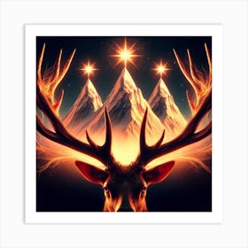 Deer Head 5 Art Print