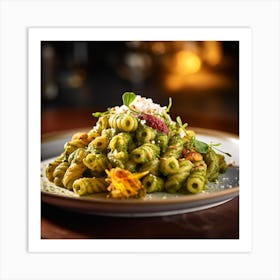 Pesto Pasta Art Print