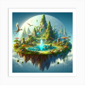 Fantasy Island - Fantasy Stock Videos & Royalty-Free Footage Art Print