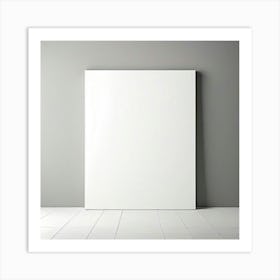 Blank Canvas In Empty Room 1 Art Print