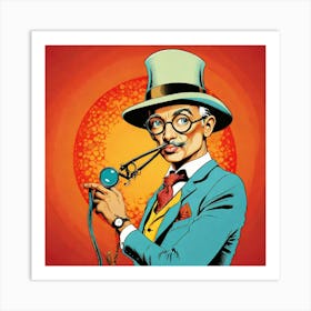 Man With A Pipe 1 Art Print