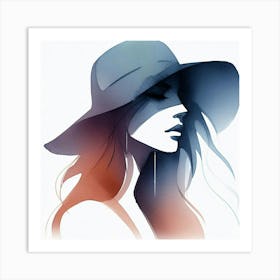 Portrait Of A Woman In A Hat 6 Art Print