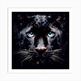 Black panther, black leopard, melanistic leopard Art Print