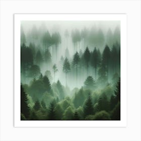 Foggy Forest 7 Art Print