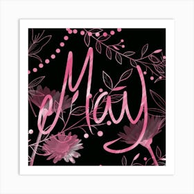 Pink May Flowers Art Print