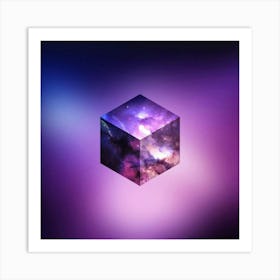 Cube In Space Art Print