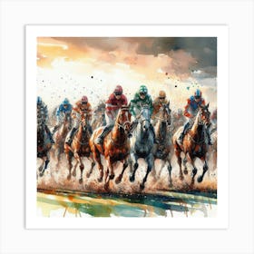 Horse Race 1 Art Print