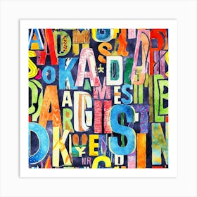 Colorful Alphabet 1 Art Print