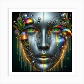 Futuristic Face Art Print