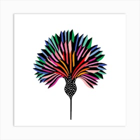 Rainbow Stem Flower Art Print