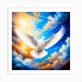 Dove In The Sky Art Print