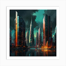 Futuristic Cityscape 8 Art Print