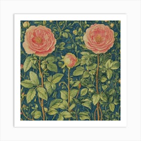 Roses In The Garden Art Art Print