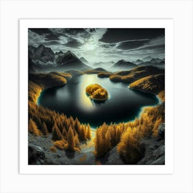 Lake In The Mountains 51 Art Print