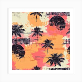 Grunge Palms (5) Art Print