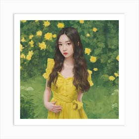 Yellow Dress Art Print