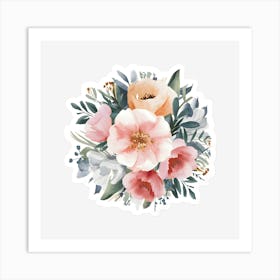 Watercolor Flowers 2 Art Print