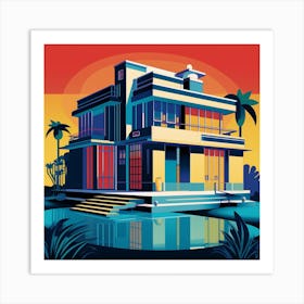 Deco House Art Print