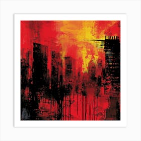 Abstract Cityscape Canvas Print Art Print