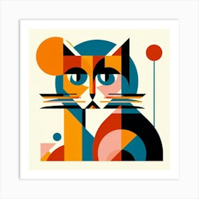 Abstract Cat Art Print