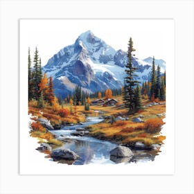 Mountain Stream Art Print