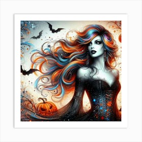 Halloween Girl Art Print