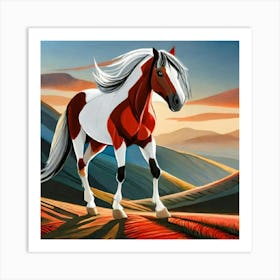 Horse In The Desert 2 Art Print