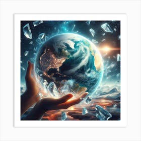 Earth With Diamonds Art Print