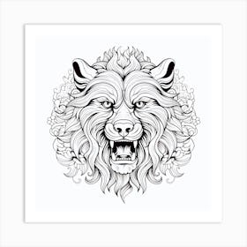 Lion Head 1 Art Print