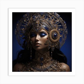 Lapis Lazuli Goddess 1 Art Print