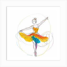 Dancing in Color The Ballet of Light Ballerina III Art Print