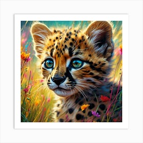 Cheetah Cub Art Print