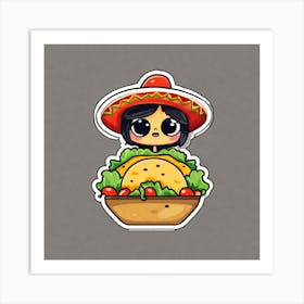 Taco Girl Art Print