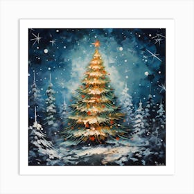 Vintage Holiday Impression Art Print