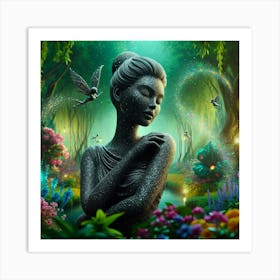 Fairy Girl In The Forest 1 Art Print