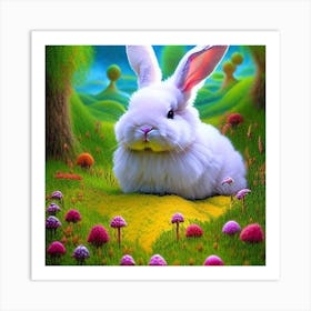 Rabbit In The Forest Art Print