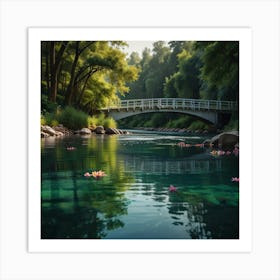 Bridge Over The River Art Print