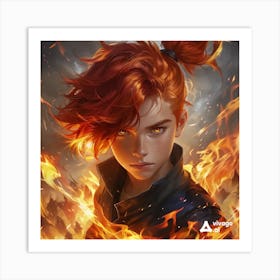 GOD OF FIRE Art Print