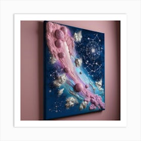 Pink Space Painting Art Print