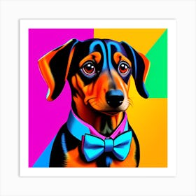 Dachshund Bow Tie Art Print