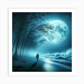 Full Moon At Night Art Print