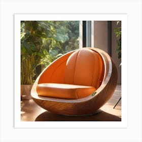 Orange Chair Art Print