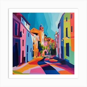 Abstract Travel Collection Madrid Spain 2 Art Print