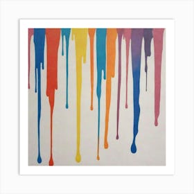 Rainbow Drips Art Print