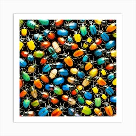 Colorful Beetles 1 Art Print