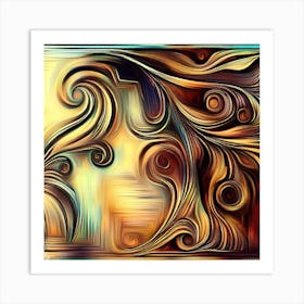 Abstract Swirls 1 Art Print