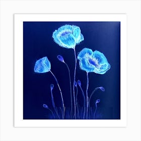 Blue Poppies Art Print