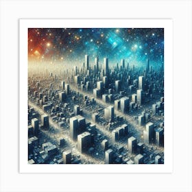 Futuristic Cityscape Art Print